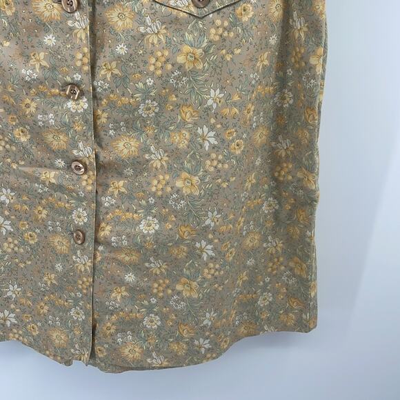 Vintage Liz Claiborne floral A-line button up mini skort sz 16 - Picture 3 of 6